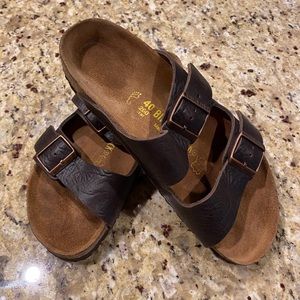 Dark Brown Leather Birkenstock Arizona Sandals